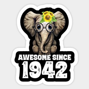 Awesome since 1942 78 Years Old Bday Gift 78th Birthday Sticker